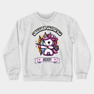 Archery Unicorn Olympics 🦄 - Aim High! Crewneck Sweatshirt